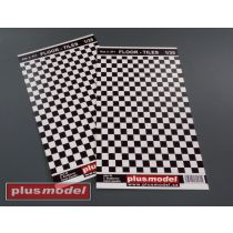 Plusmodel-571, Vloer - tegels zwart en wit , PLUSMODEL, voor €4, Geleverd door Bliek Modelbouw, Neerloopweg 31, 4814RS Breda, Telefoon: 076-5497252